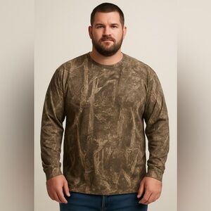 Hunting XXL Camo DriFit Long Sleeve Performance CabinCore Adventure Outdoor